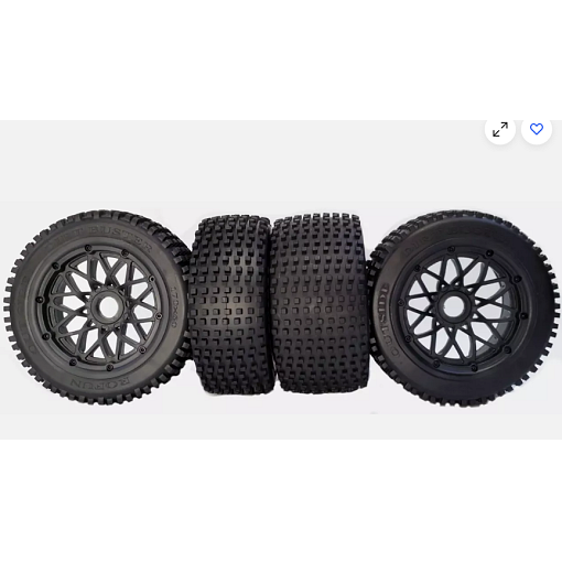 Dirt Buster Front & Rear Mini Pin v2 Pin Block Tyres on Mesh Whe